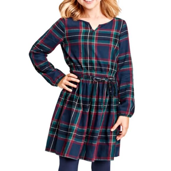 The Children's Place Girls Plaid Peasant Dress - Tidal - Size XXL (16) - NWT - Picture 7 of 7